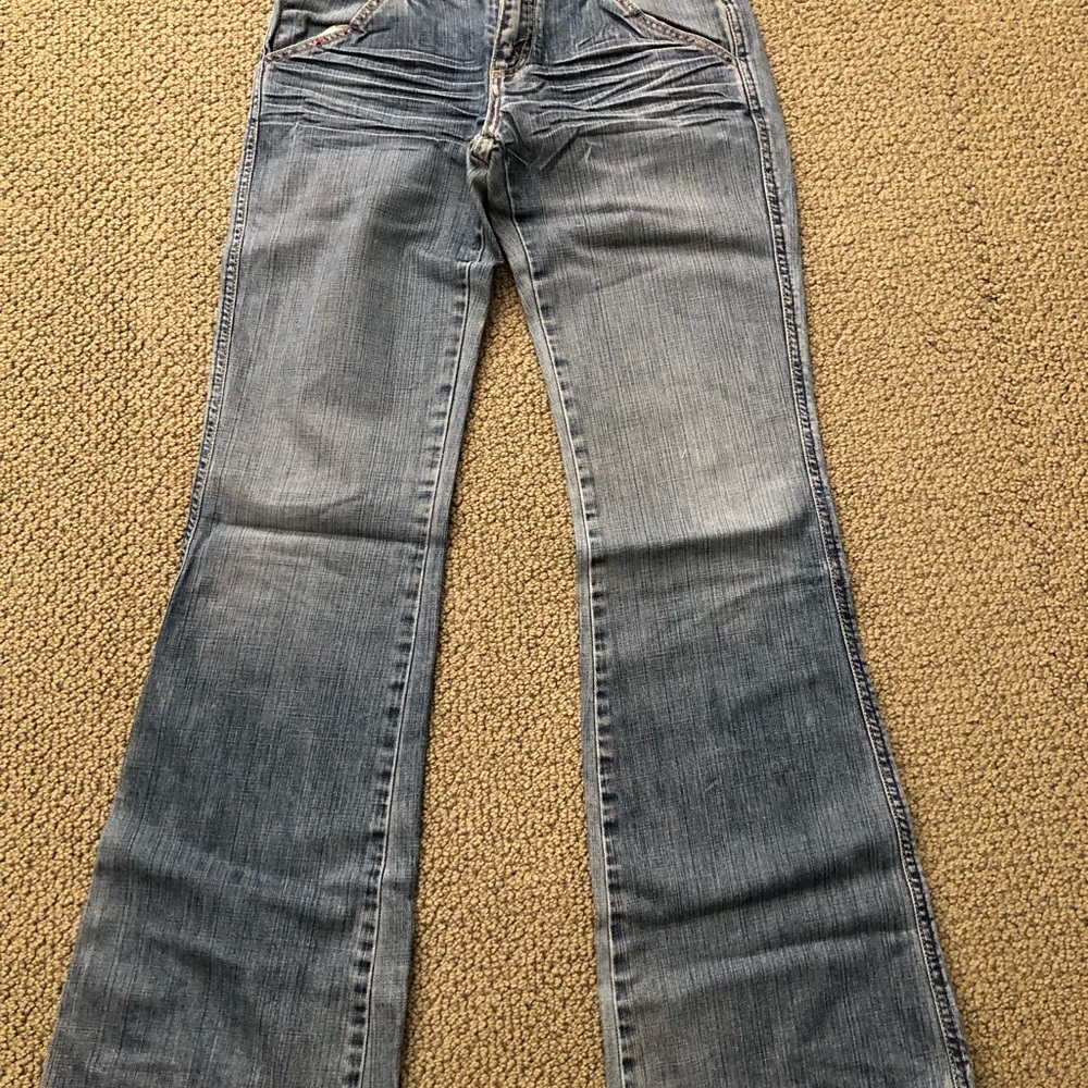 Light Wash Women's Flared Jeans - Classic Comfort X2 Denim Laboratory size 4 in